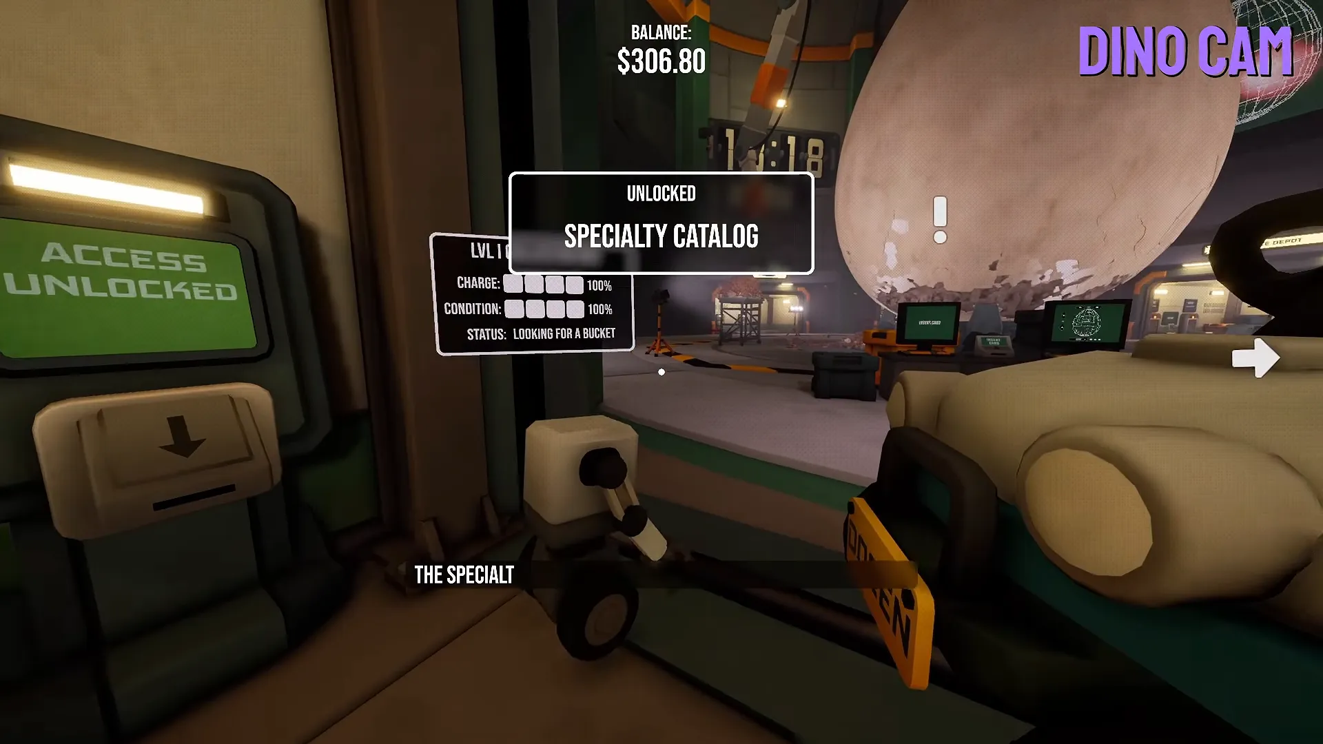 A Collector Bot looking for a bucket
